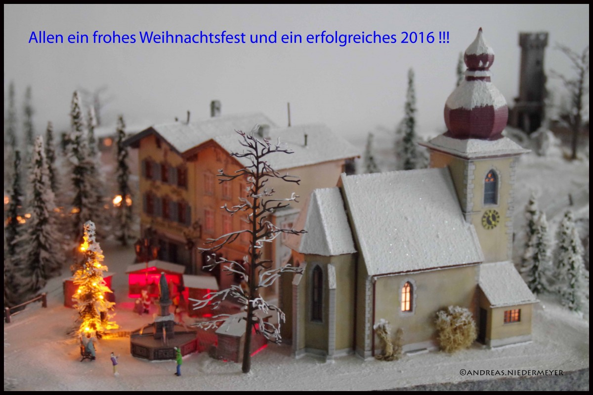 Winterliche Aufnahme eine Nebenanlage der Holle-Bahn in Hessisch-Lichtenau am 20.12.2015 verbunden mit herzlichsten Weihnachtsgrüßen an alle User von bahnbilder.de!!!