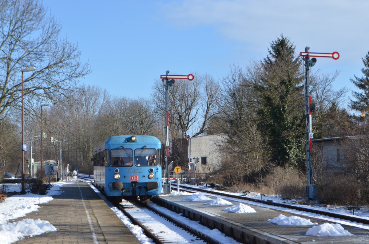  Wipperliese Klostermansfeld–Wippra  VT 408 in Klostermansfeld 01.02.2015