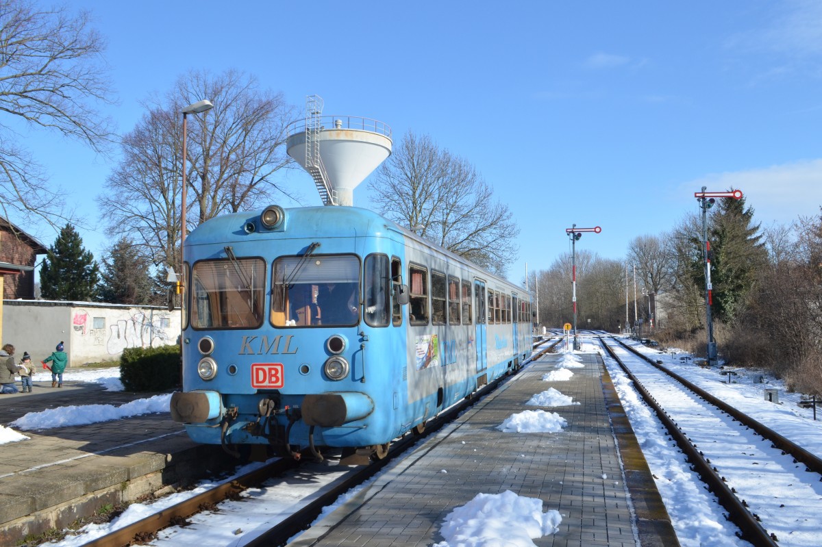  Wipperliese Klostermansfeld–Wippra  VT 408 in Klostermansfeld 01.02.2015