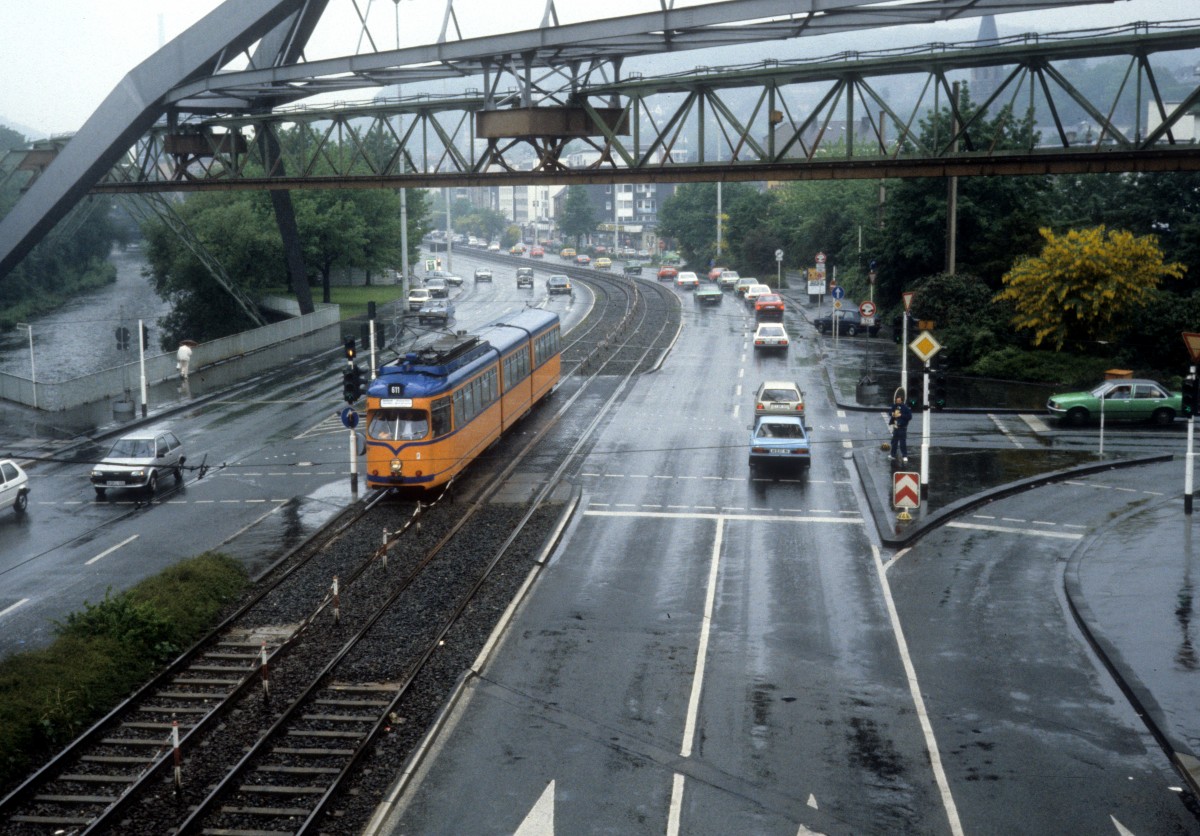 Wuppertal SL 611 Bundesallee im Mai 1987.