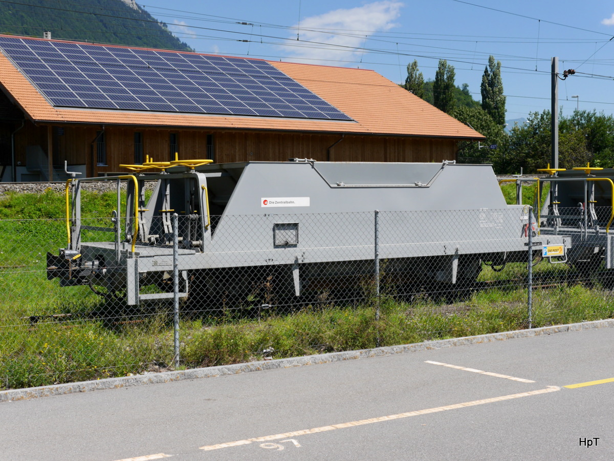 ZB - Schotterwagen X 701 abgestellt im Güterbahnhof von Interlaken Ost am 05.08.2017