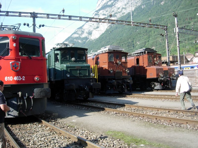 �berblick �ber das Depot Erstfeld an der Gotthard BAhn, anl�sslich