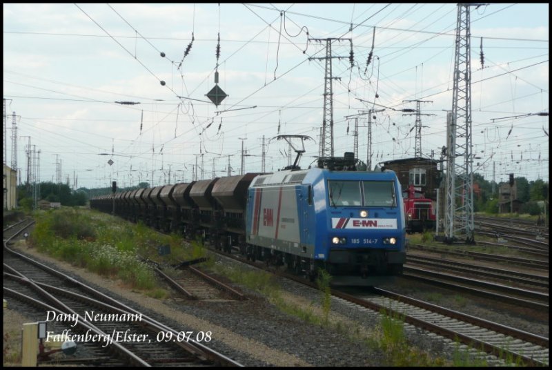 185 514 der PBSV in Falkenberg/Elster.