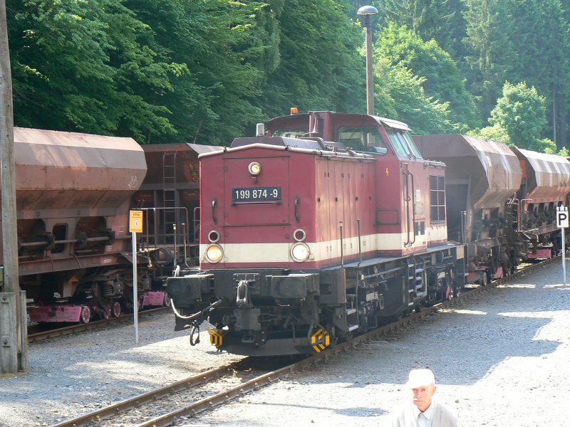 199 874-9 am 18.06.08 im Bahnhof Eisfelder Talmhle