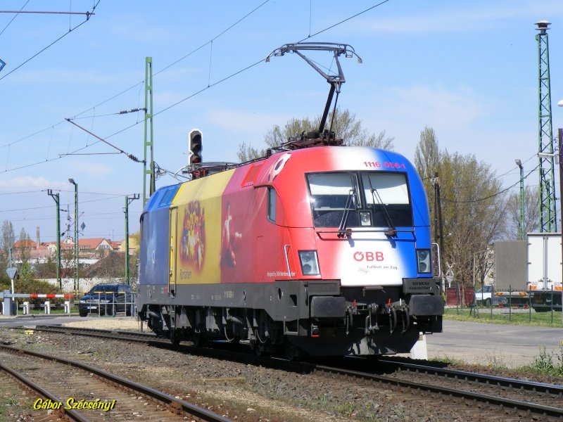 1116 056-1 Rum�nien in Sopron.
10.04.2008.  