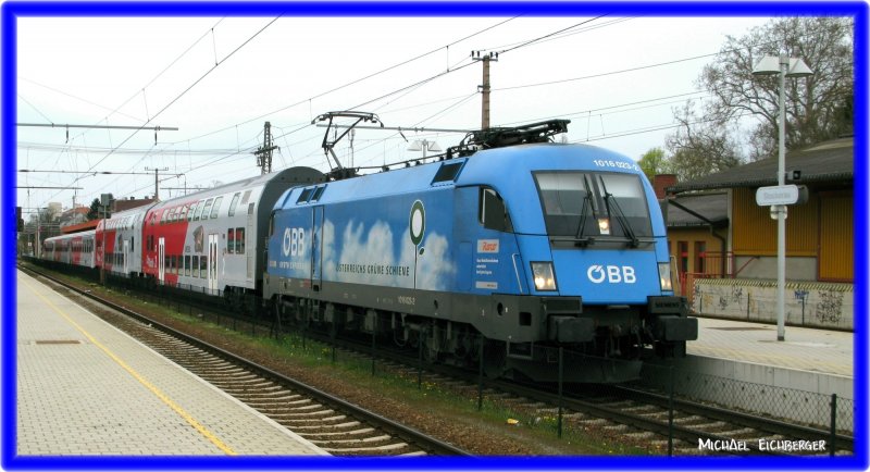 1016 023-3 Kyoto - Taurus, am 9.4.2008 / Bahnhof Stockerau
