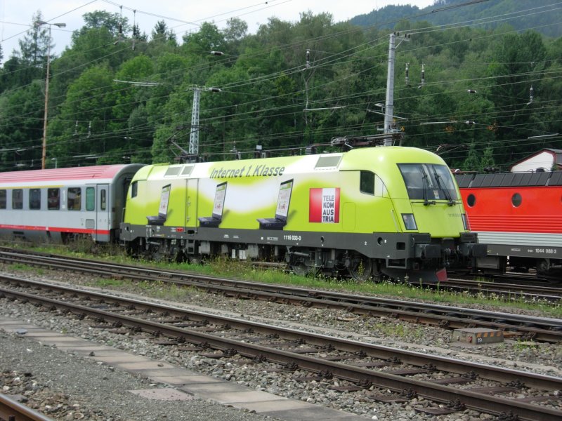 Werbelok 1116 033 Telekom Austria f�hrt mit 20 Minuten versp�teten