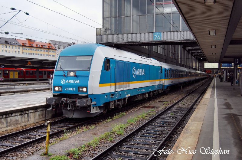 Arriva 223 063 mit ALX38702 M�nchen Hbf. - Lindau Hbf.