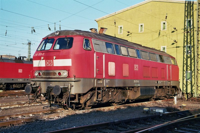 218 155-0 abgestellt in Frankfurt am Main 19.12.2007