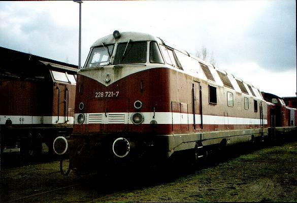 228 721 im Januar 02, DB Regio Werk Stendal (ehm. RAW)