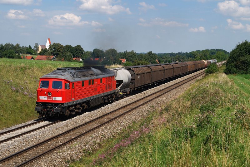 232 567 mit dem Arlbergumleiter CFN 45198 bei Epfenhausen (19.08.2008)