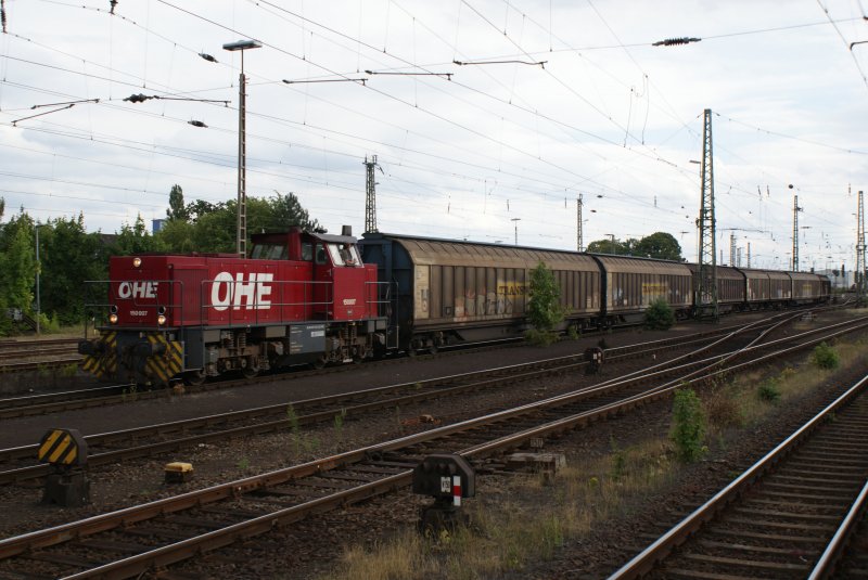 274 104-5 der OHE beim rangieren von Gterwagen am Celler Bahnhof am 21.07.2009.