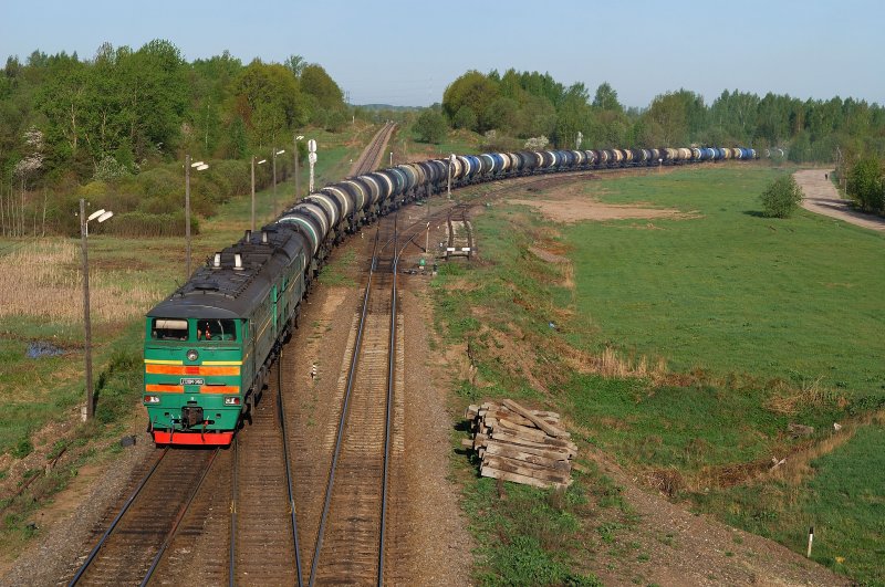 2TE10M - 3450 mit Kesselzug in Rezekne (10.05.2009) 
