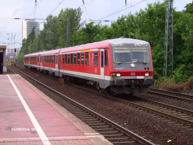 928 510 hat ihre Anzeige schon umgestellt als sie nur noch wenige Minuten von Dsseldorf HBF entfernt.02.08.06