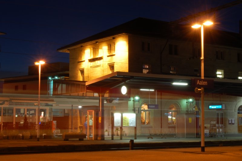  Die Nacht kehrt ein... - W�hrend ein RegionalExpress nach Stuttgart