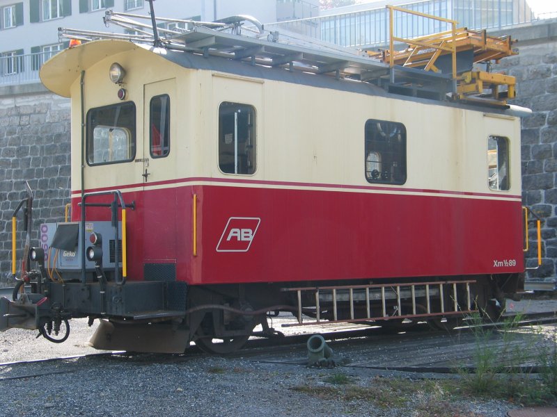 Das Unterhaltsfahrzeug Xm 1/2 89 der Appenzellerbahn 