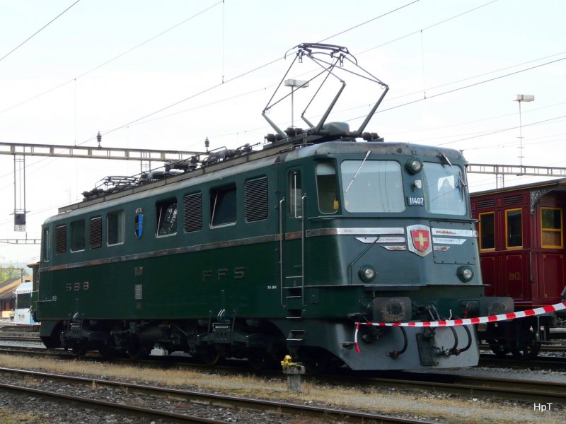 SBB - Ae 6/6 11407 in Konblenz am 2308.2009 