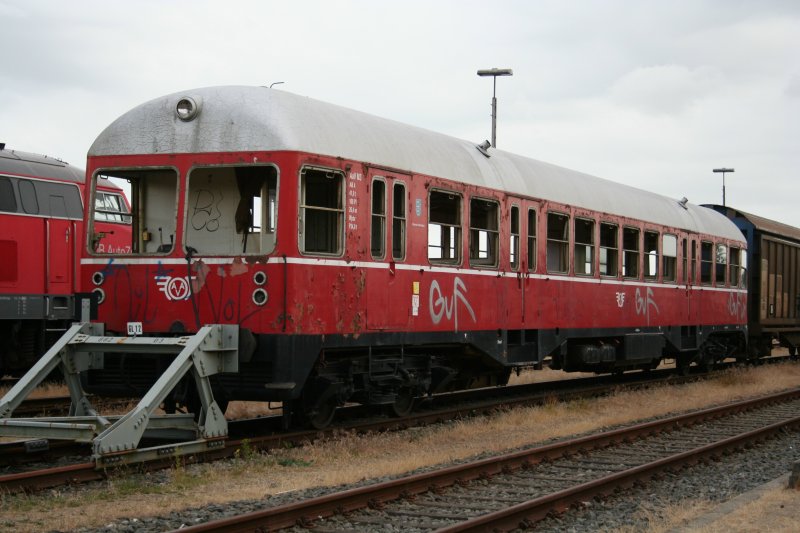 A rather sad state of the engine car of Aabenraa