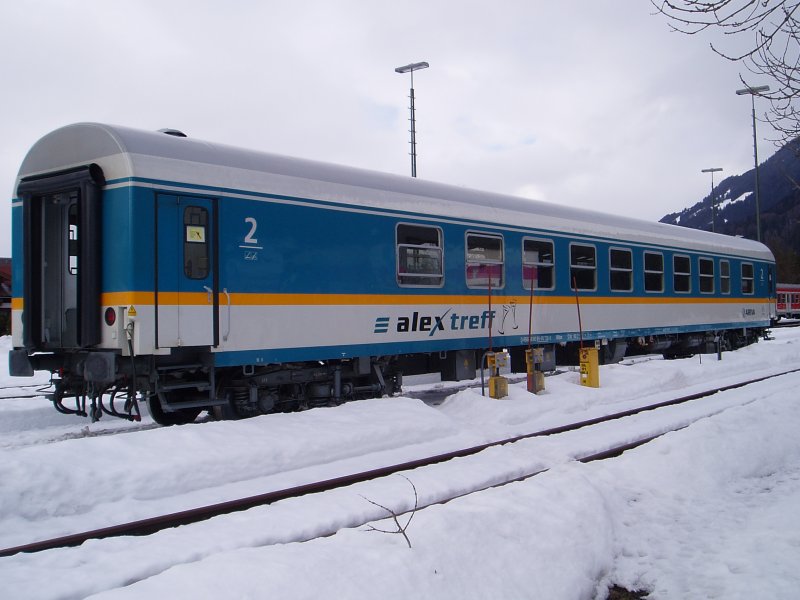 Am 08.03.2009 Nachmittag steht ein ALEX Treff Waggon abgestellt im