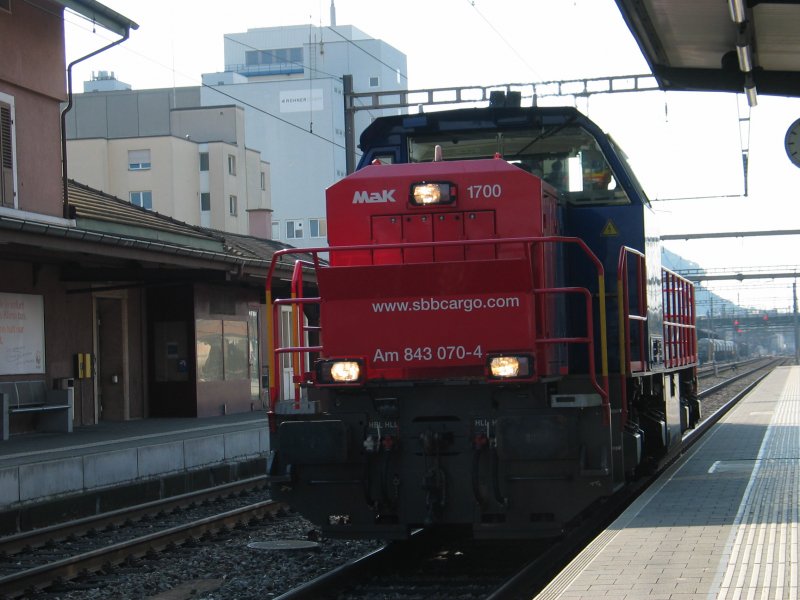 Die Am 843 070-4 Bhf.Pratteln 