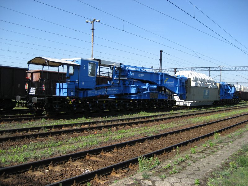 �sterreichischer Tragschnabelwagen von der FELBERMAYR am 20.05.2007 in Bydgoszcz Wschod