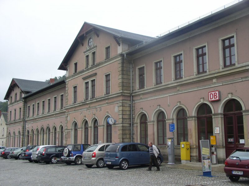 Bahnhof Bad Schandau, Strassenseite, 03.08.2009  