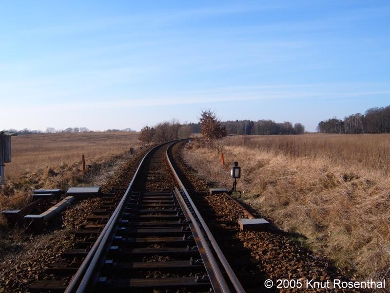 Bahnhof Heiligengrabe: Blickrichtung Pritzwalk. Standort: kurz vor der Bahnhofseinfahrt.