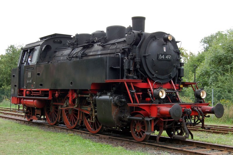 Baureihe 64 491 der DB gesehen am 3.9.2006 im Dampflokwerk