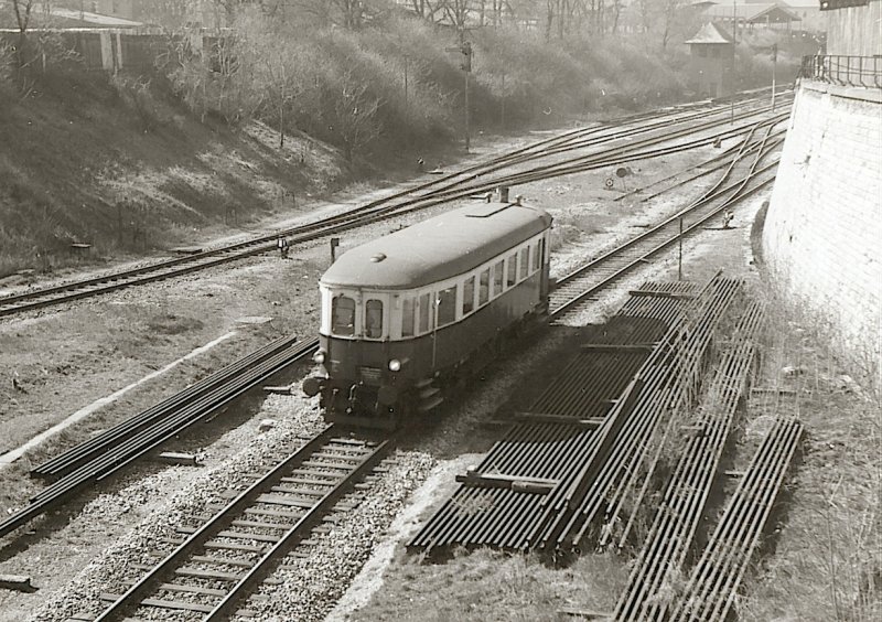 BB - Ein 5040 auf der Anlage Wien Sd-Ost Bahnhof, zwischen Sd und Ost.  Mrs 1961 - Foto : J.J. Barbieux.