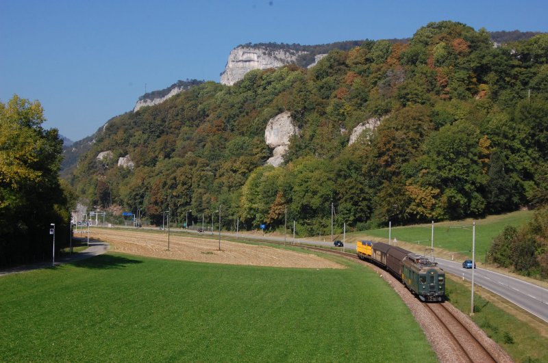 BDe 4/4 1632 am 30.09.2009 bei Oensingen 