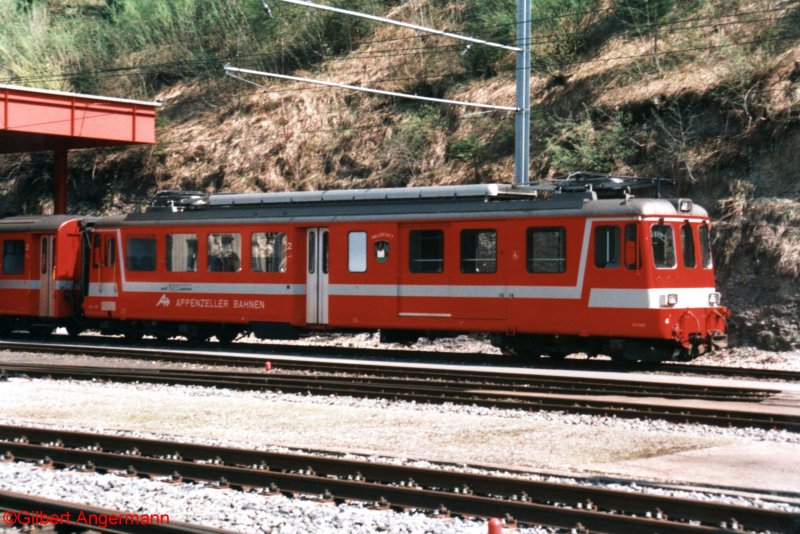 BDe 4_4 46 der Appenzeller Bahn im August 2000 abgestellt in Herisau.