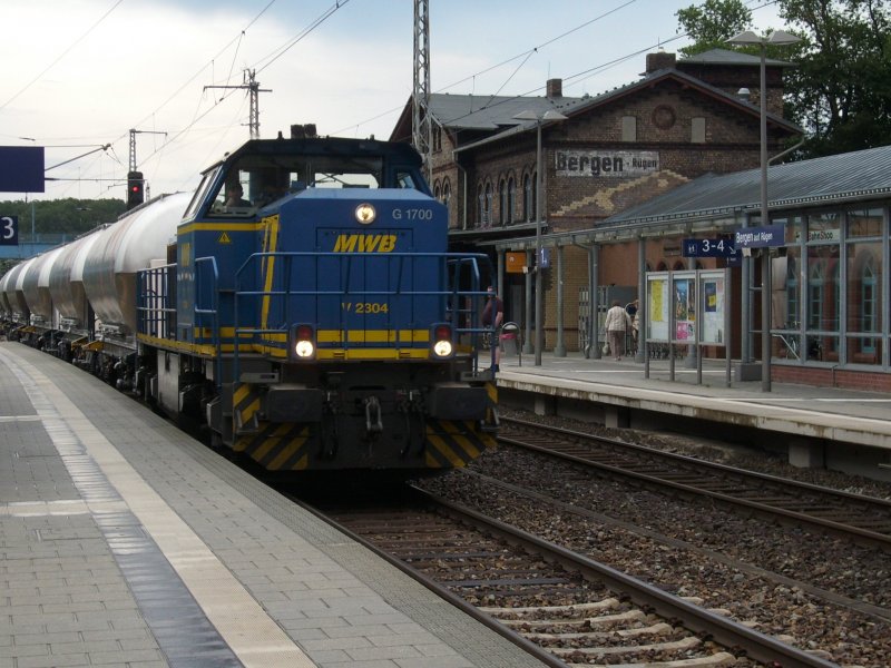 On 24th July 2009 MET-Lok went V2304 Mukran of coming