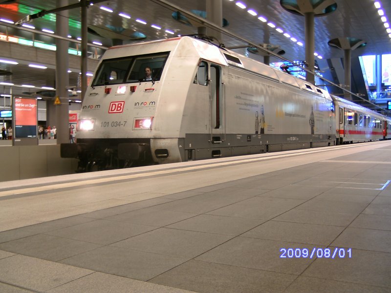 9180 6 101 034-7 D-DB war am 01.08.2009 Gast in