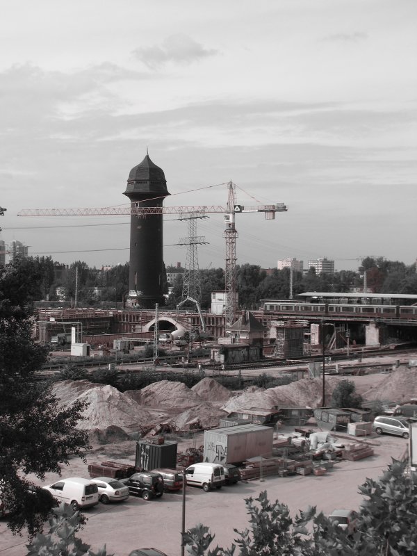 Bauarbeiten auf dem Bahnhof Ostkreuz(Ostseite) Br�cke Kynasstr/Hauptstr.Mal in einer anderen