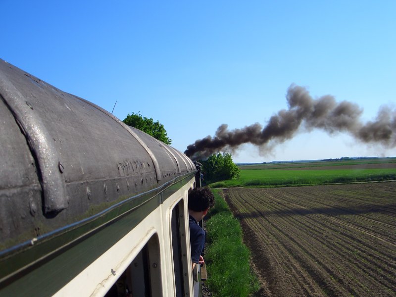 Blick aus dem PZ von Schierwaldenrath nach Gillrath auf die Schnaufende Lok 20  haspe , in ca. 15 min erreichen wir Gillrath 11.5