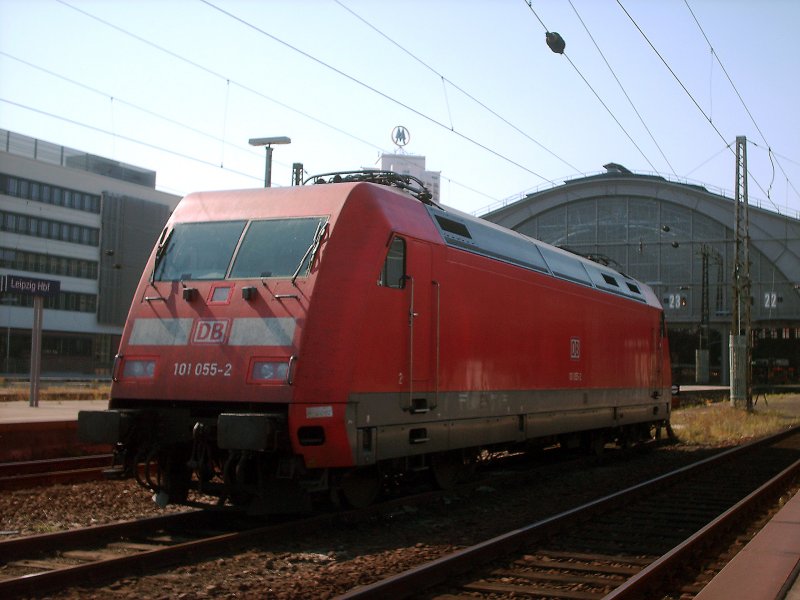 Am 26.08.2007 stand 101 055-2 abgeb�gelt zwischen Gleis21 und 22.