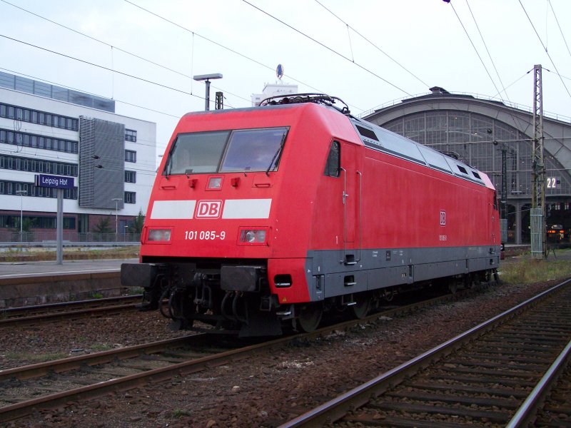 101 085 wartet am 02.09.2007 in Leipzig auf den Einsatz