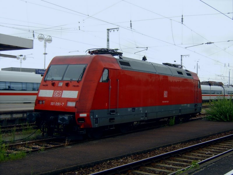 12.08.2009 Karlsruhe Hbf, BR 101-091  