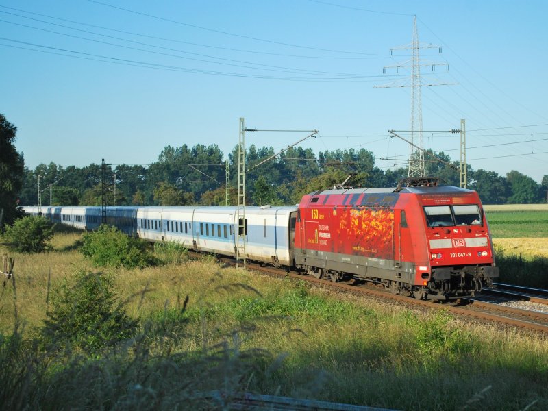 BR 101 047-9 150 Jahre Feuerwehrverband zieht am 17.6.09 den
