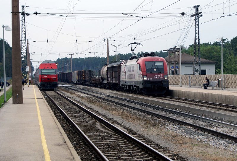 1016 047 "Wiener Städtische Versicherung" on 12/09/2008 with freight train