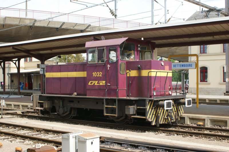 CFL 1032 beim Rangieren am 22.07.2009 in Bettembourg. 