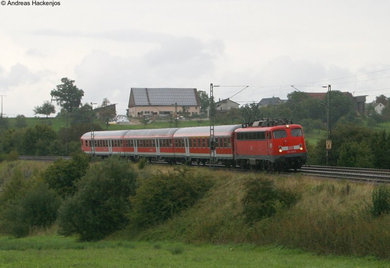 110 446-2 mit der RB 37158 nach Aalen am