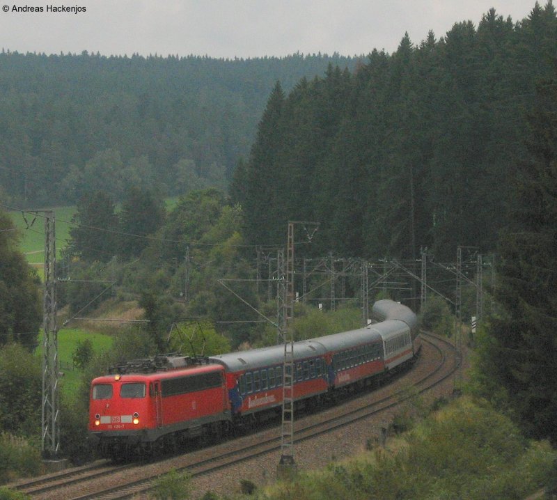 110 420-7 (wohl die erste B�gelaflte seit Ende 2006)mit ihrem
