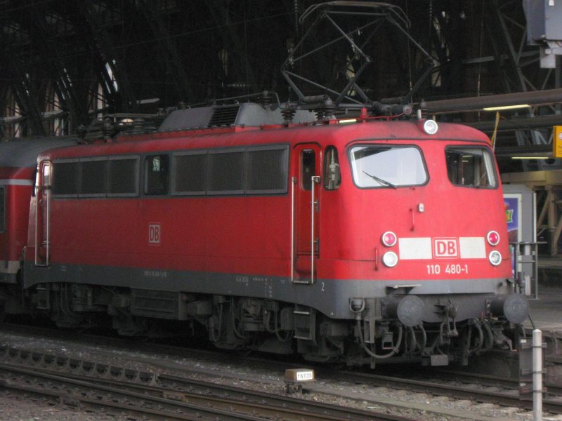 110 480 waiting for departure as a regional train to