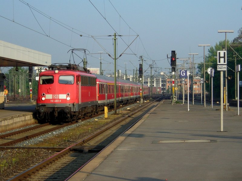 110 403 f�hrt in Hannover HBF ein 