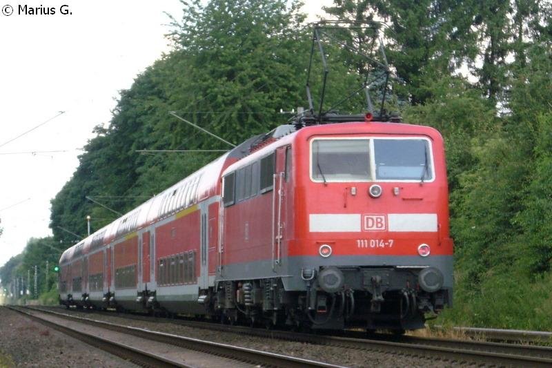 Die Nervens�ge!!! 111 014-7 f�hrt (Gott sei Dank) aus Geilenkirchen