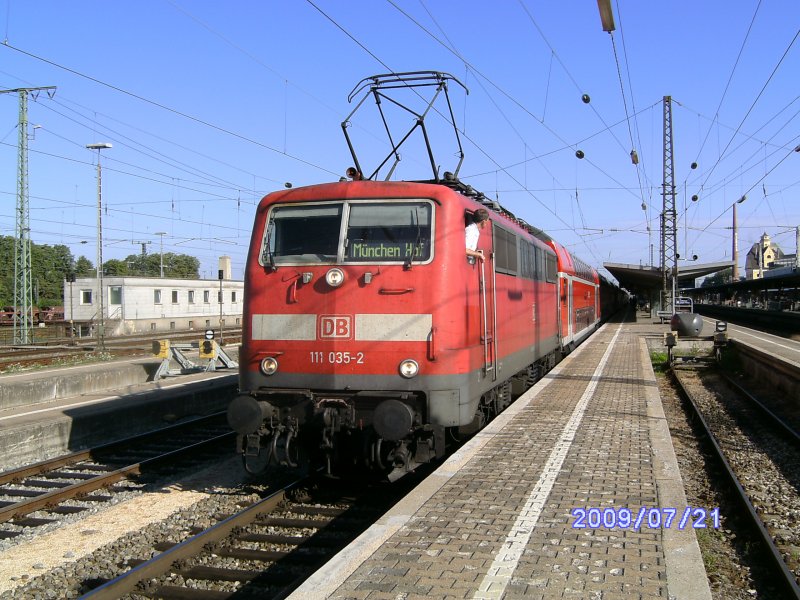 9180 6 111 035-2 D-DB am RegionalExpress in Richtung M�nchen