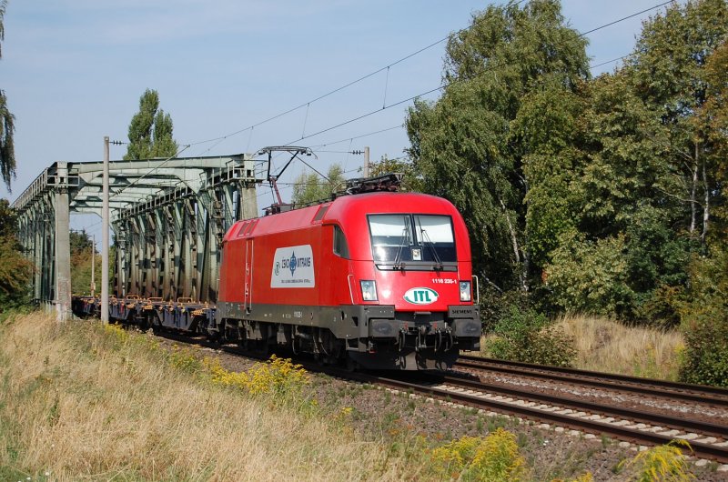 1116 235-1 ITL am 26.08.2009 kurz nach �berquerung des Mittellandkanals