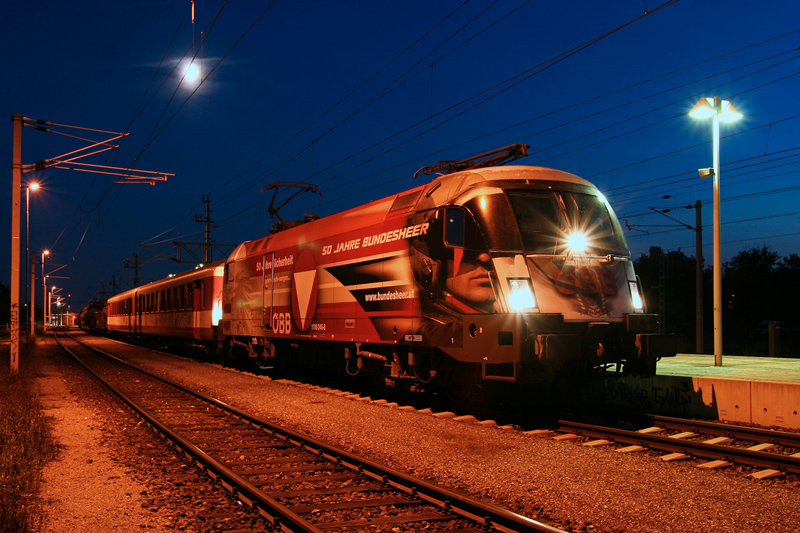 26.9.09 Beim Umstellen der Flachwagen von der Laderampe auf den