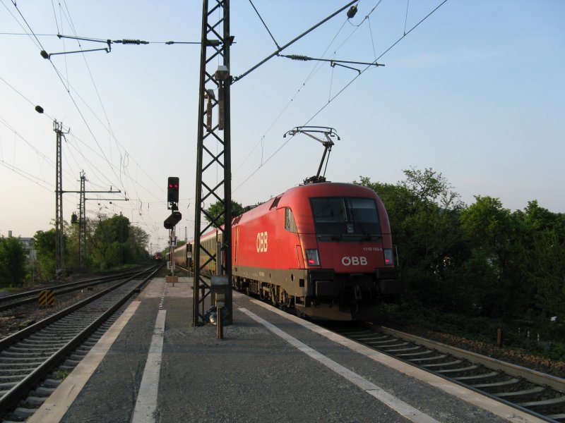 1116 163-5 mit EC 112 von Klagenfurt Hbf nach Frankfurt(Main)Hbf.Am